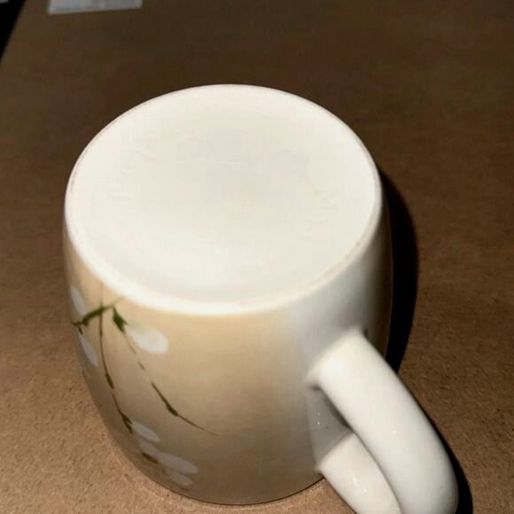 Vintage Made in England Floral Mug Stoneware Beige & White - Picture 2 of 7
